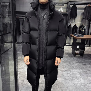 Men's long down jacket